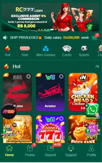 RC777 games dashboard