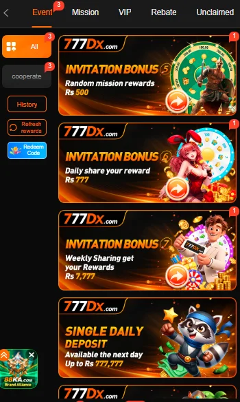 777DX  Picture showing the bonus and rewards in the game