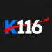 K116 logo with red swoosh