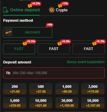 PLAYER786 Game Payment — use for an image showing the Payment methods 